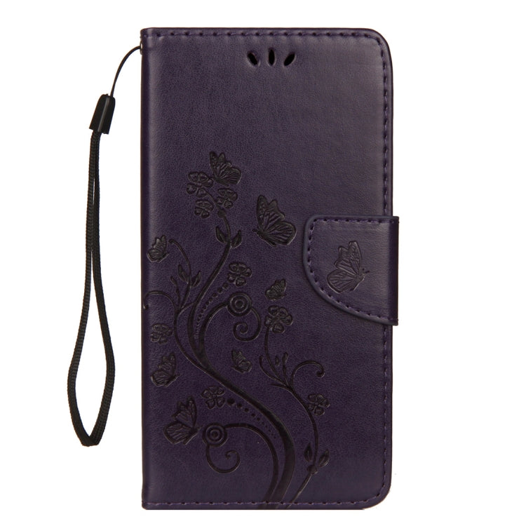 For iPhone XS Max Embossed Butterfly Pattern Horizontal Flip Leather Case with Card Slot & Holder & Wallet & Lanyard