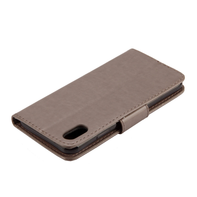 For iPhone XS Max Embossed Butterfly Pattern Horizontal Flip Leather Case with Card Slot & Holder & Wallet & Lanyard