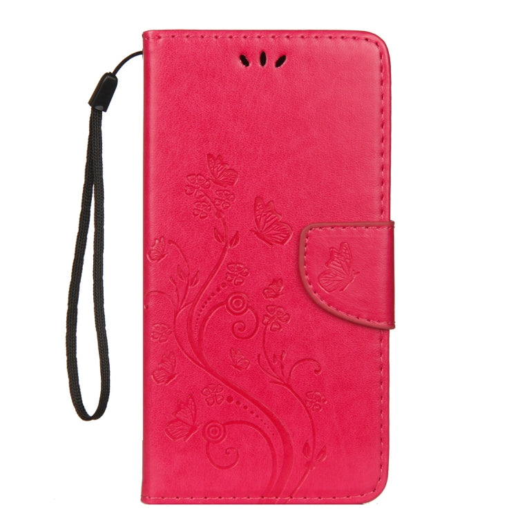 For iPhone XS Max Embossed Butterfly Pattern Horizontal Flip Leather Case with Card Slot & Holder & Wallet & Lanyard