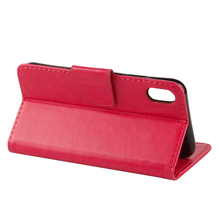 For iPhone XS Max Embossed Butterfly Pattern Horizontal Flip Leather Case with Card Slot & Holder & Wallet & Lanyard