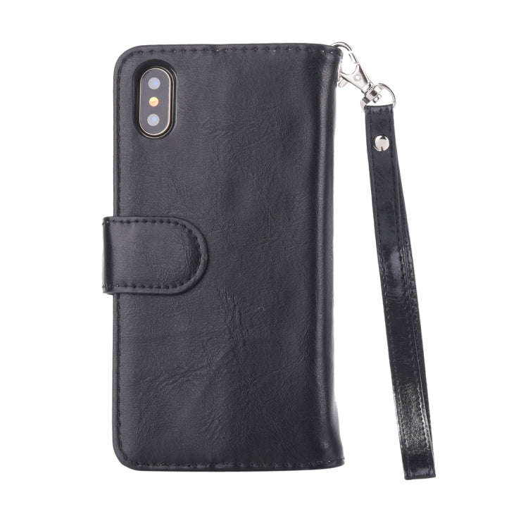 For iPhone XS Max 2 in 1 Zipper Pattern PU+ TPU Leather Case with Card Slot & Wallet & Photo Frame