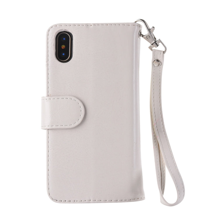 For iPhone XS Max 2 in 1 Zipper Pattern PU+ TPU Leather Case with Card Slot & Wallet & Photo Frame