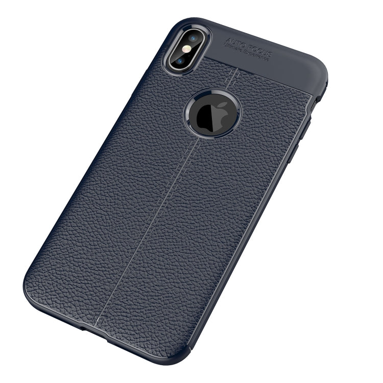 For iPhone XS Max Litchi Texture TPU Case