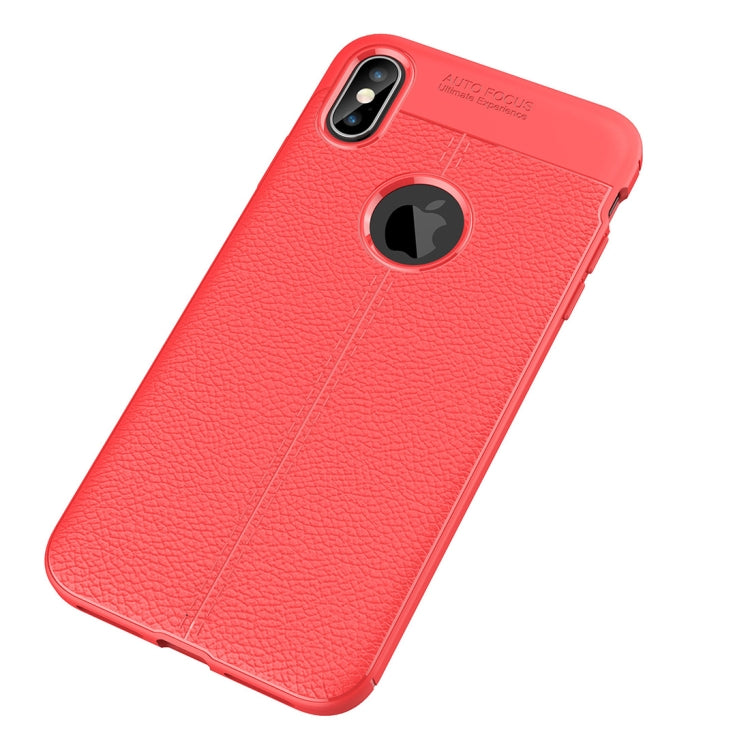 For iPhone XS Max Litchi Texture TPU Case