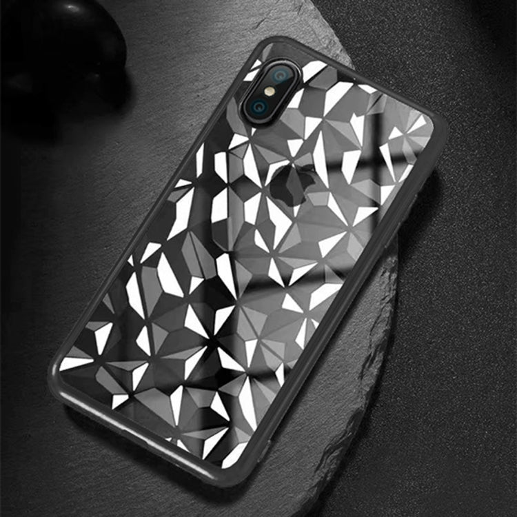For iPhone XS Max Diamond Texture Electroplating TPU Case