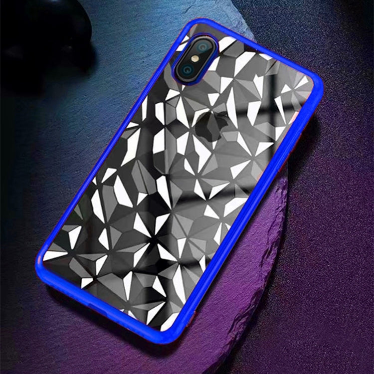 For iPhone XS Max Diamond Texture Electroplating TPU Case