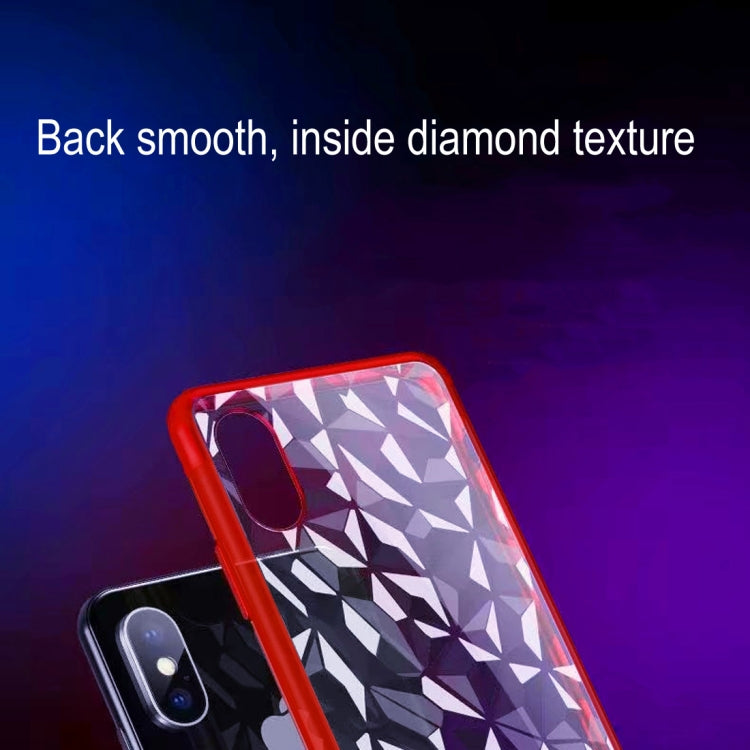 For iPhone XS Max Diamond Texture Electroplating TPU Case