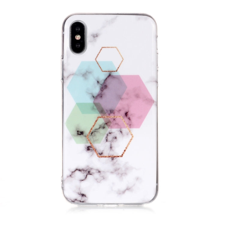 For iPhone XS Max Marble Pattern TPU Soft Protective Case