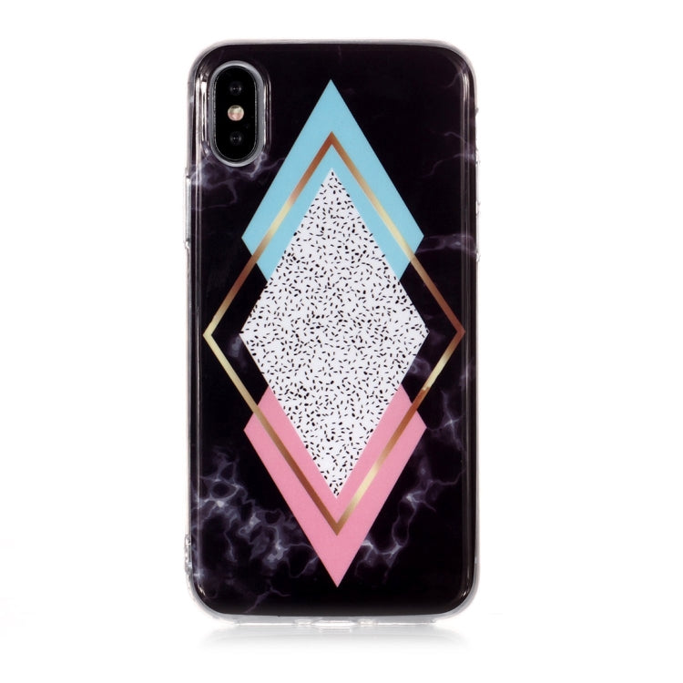 For iPhone XS Max Marble Pattern TPU Soft Protective Case