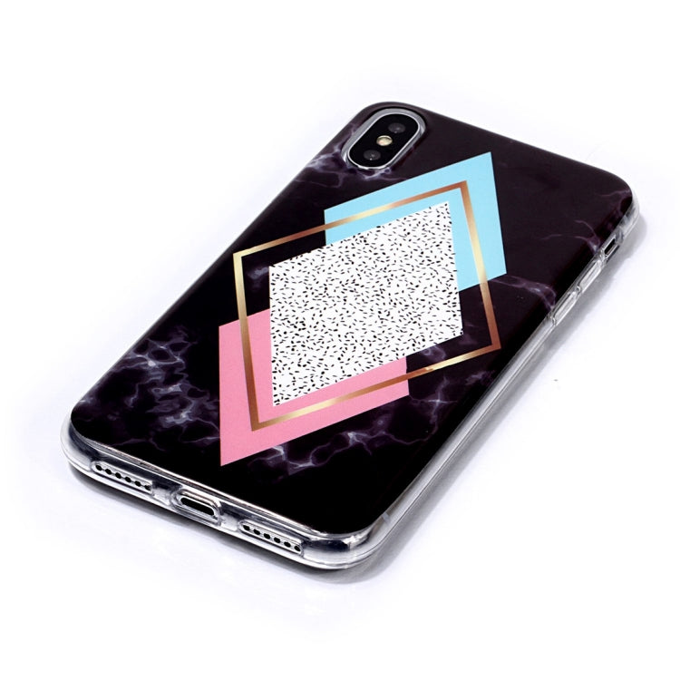 For iPhone XS Max Marble Pattern TPU Soft Protective Case