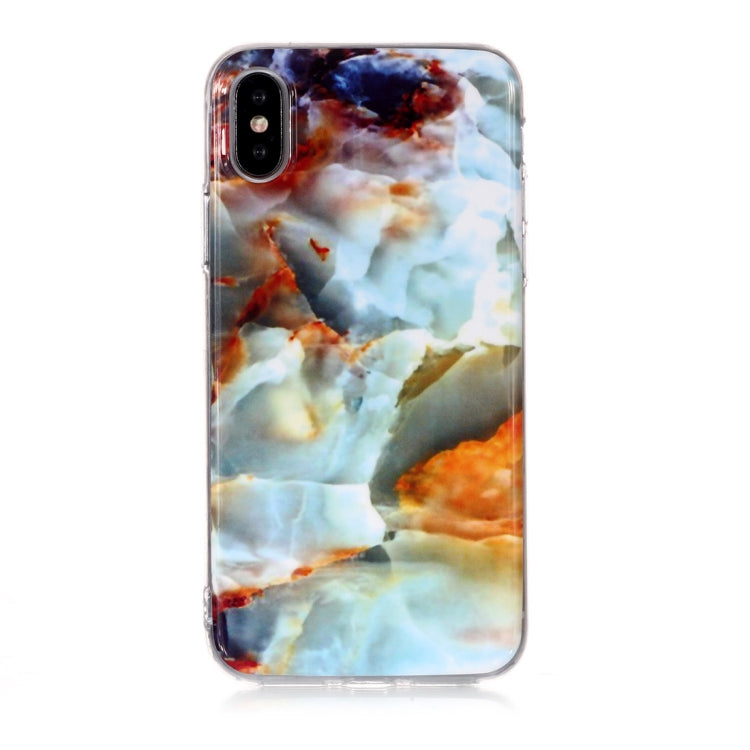 For iPhone XS Max Marble Pattern TPU Soft Protective Case