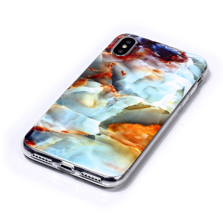 For iPhone XS Max Marble Pattern TPU Soft Protective Case