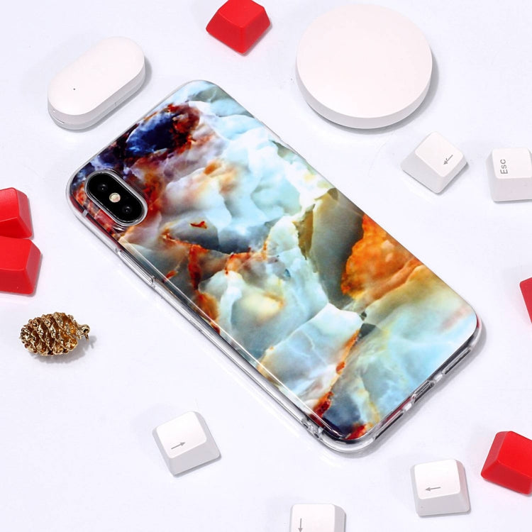 For iPhone XS Max Marble Pattern TPU Soft Protective Case