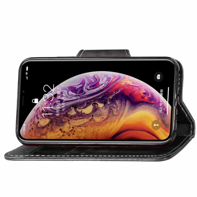 For iPhone XS Max Crazy Horse Texture Retro Business Horizontal Flip Leather Case with Holder & Card Slots & Wallet