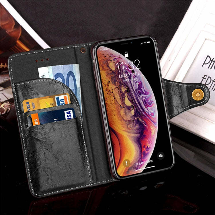 For iPhone XS Max Crazy Horse Texture Retro Business Horizontal Flip Leather Case with Holder & Card Slots & Wallet