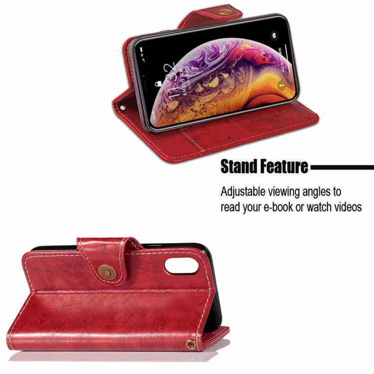 For iPhone XS Max Crazy Horse Texture Retro Business Horizontal Flip Leather Case with Holder & Card Slots & Wallet