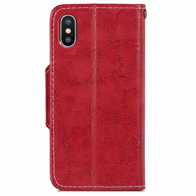 For iPhone XS Max Crazy Horse Texture Retro Business Horizontal Flip Leather Case with Holder & Card Slots & Wallet