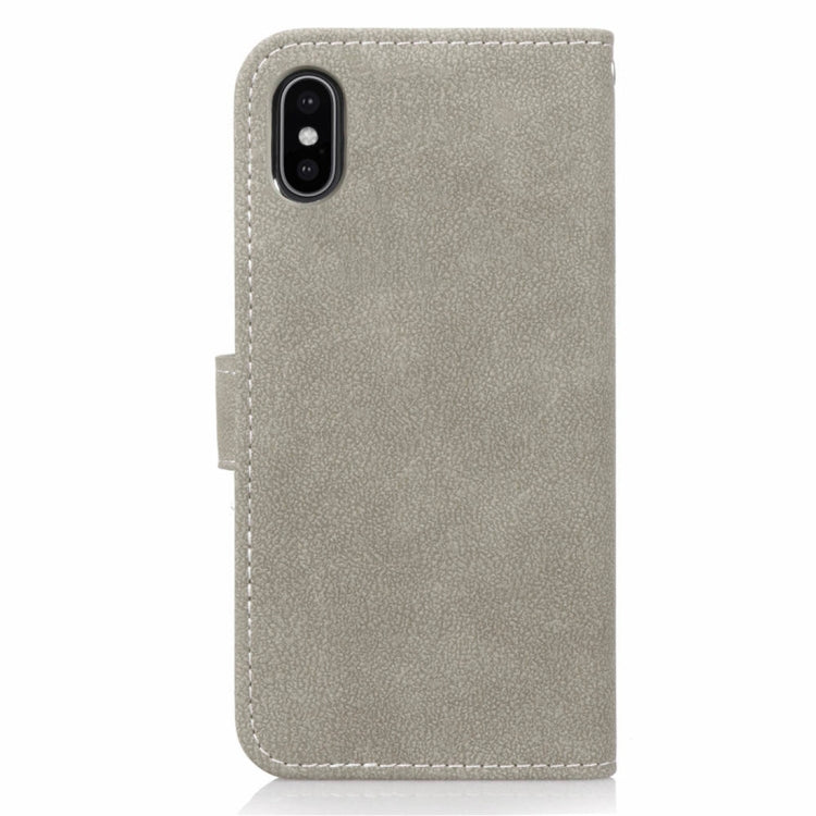 For iPhone XS Max Frosted TPU Horizontal Flip Leather Case with Holder & Card Slots & Wallet & Photo Frame