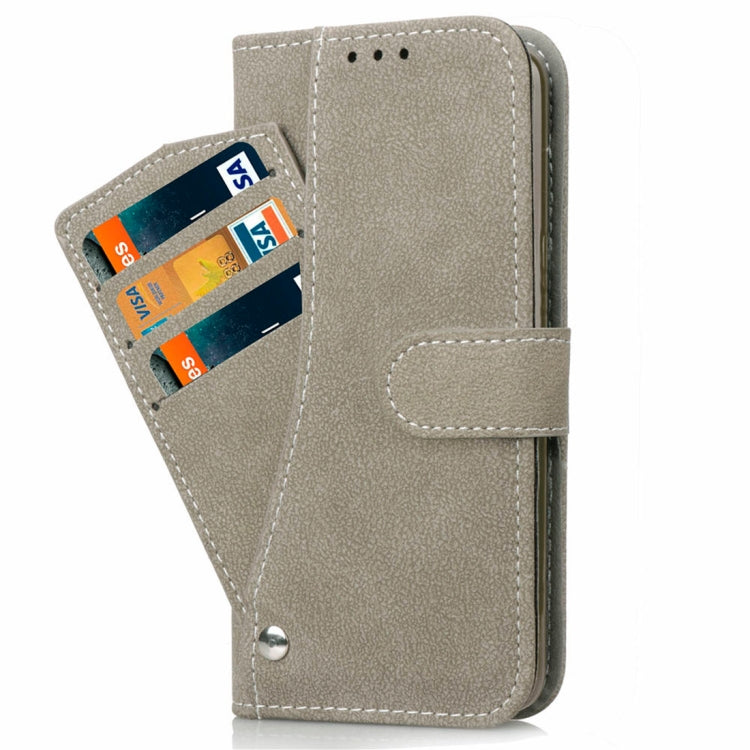 For iPhone XS Max Frosted TPU Horizontal Flip Leather Case with Holder & Card Slots & Wallet & Photo Frame