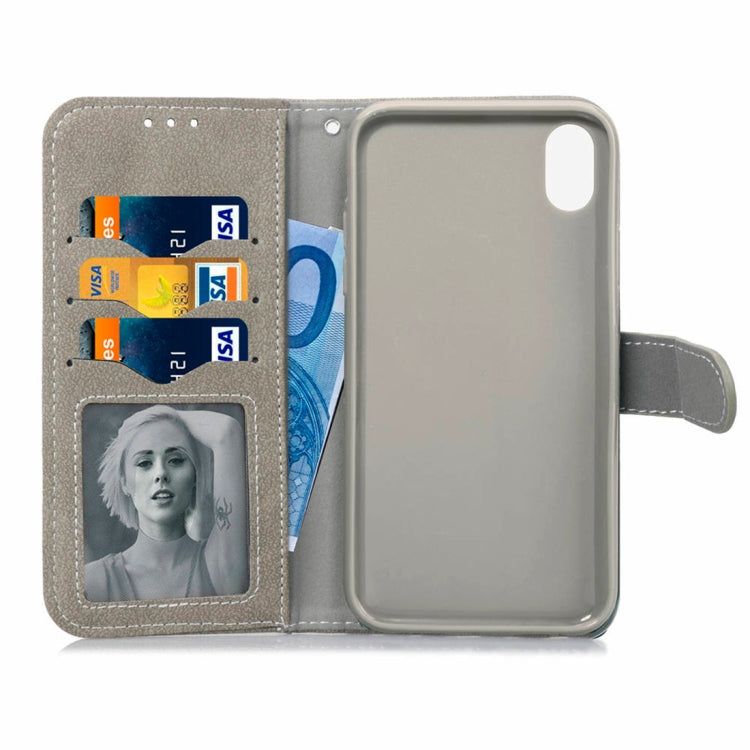 For iPhone XS Max Frosted TPU Horizontal Flip Leather Case with Holder & Card Slots & Wallet & Photo Frame