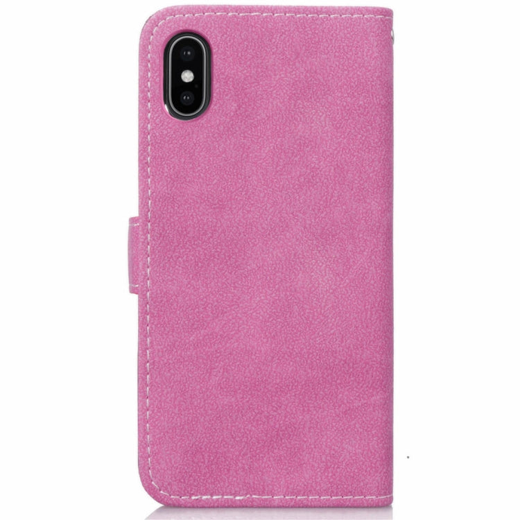 For iPhone XS Max Frosted TPU Horizontal Flip Leather Case with Holder & Card Slots & Wallet & Photo Frame