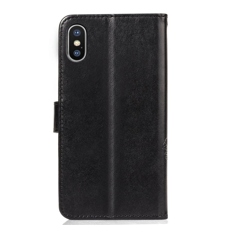 For iPhone XS Max Embossed Pattern PU + TPU Horizontal Flip Leather Case with Holder & Card Slots & Wallet