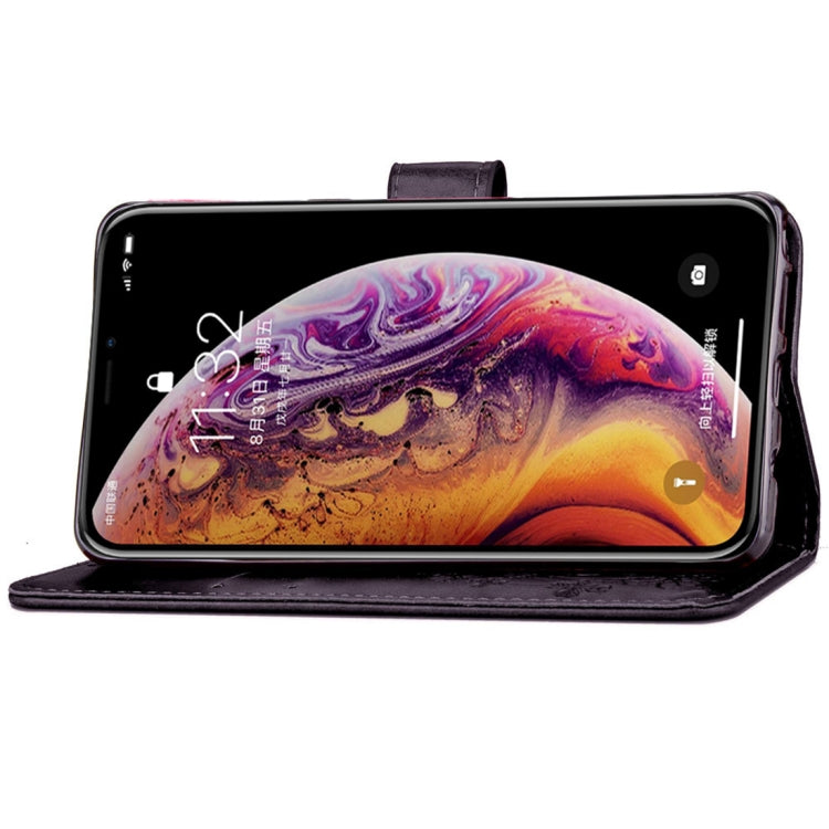 For iPhone XS Max Embossed Pattern PU + TPU Horizontal Flip Leather Case with Holder & Card Slots & Wallet