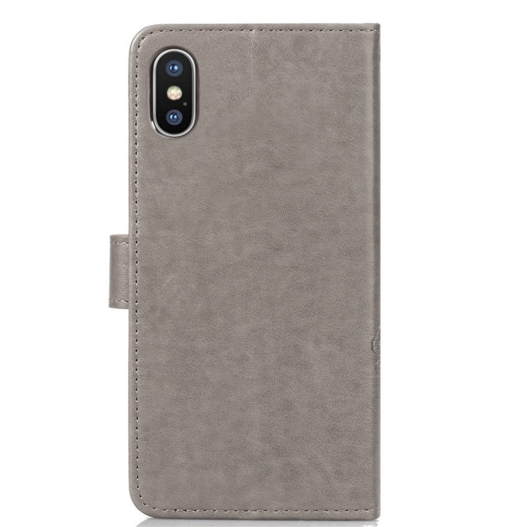 For iPhone XS Max Embossed Pattern PU + TPU Horizontal Flip Leather Case with Holder & Card Slots & Wallet