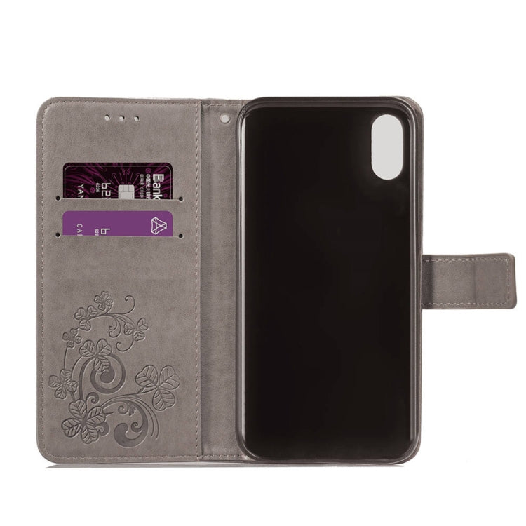 For iPhone XS Max Embossed Pattern PU + TPU Horizontal Flip Leather Case with Holder & Card Slots & Wallet