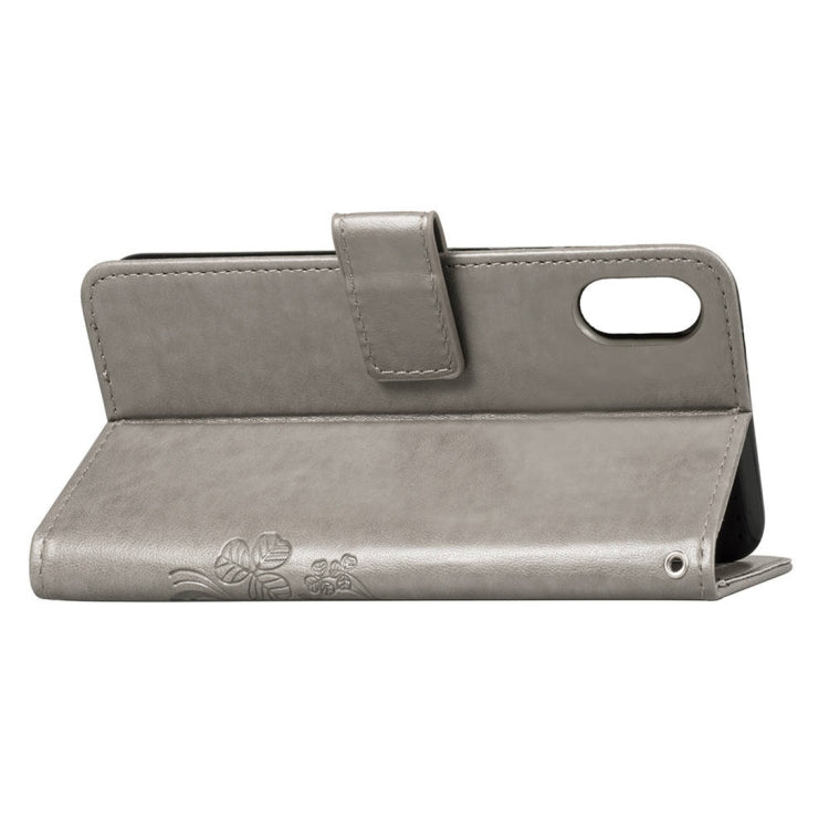 For iPhone XS Max Embossed Pattern PU + TPU Horizontal Flip Leather Case with Holder & Card Slots & Wallet