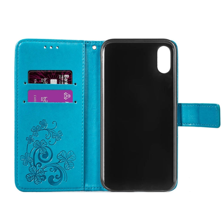 For iPhone XS Max Embossed Pattern PU + TPU Horizontal Flip Leather Case with Holder & Card Slots & Wallet