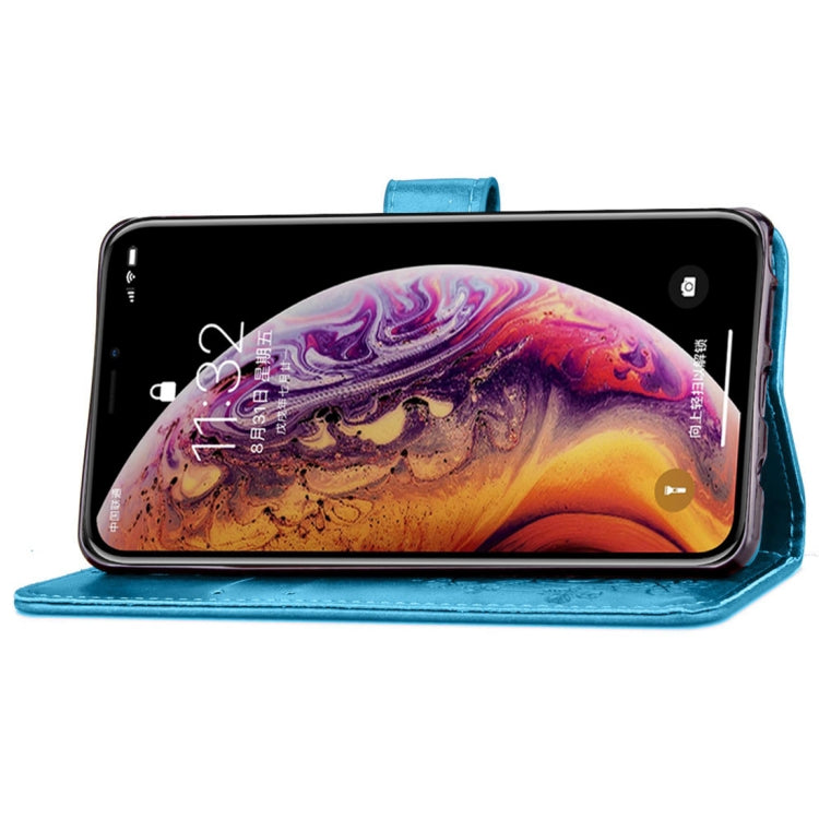 For iPhone XS Max Embossed Pattern PU + TPU Horizontal Flip Leather Case with Holder & Card Slots & Wallet