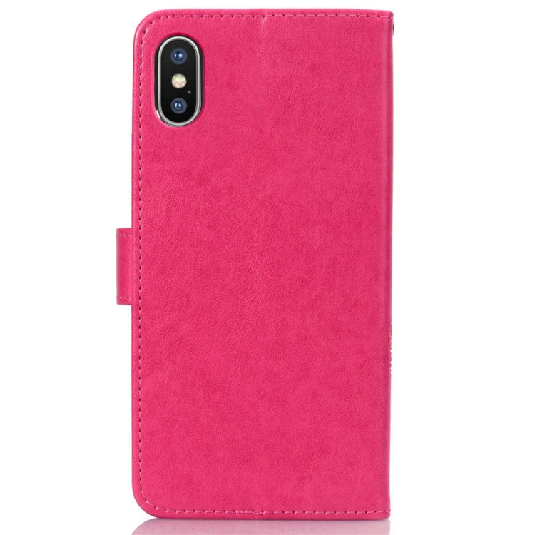For iPhone XS Max Embossed Pattern PU + TPU Horizontal Flip Leather Case with Holder & Card Slots & Wallet
