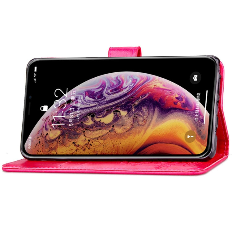 For iPhone XS Max Embossed Pattern PU + TPU Horizontal Flip Leather Case with Holder & Card Slots & Wallet