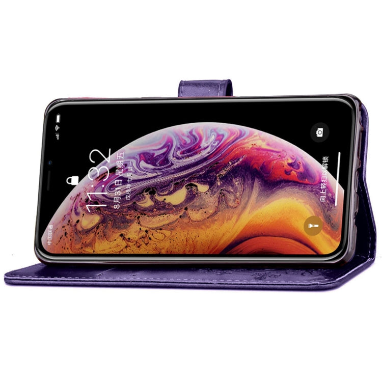 For iPhone XS Max Embossed Pattern PU + TPU Horizontal Flip Leather Case with Holder & Card Slots & Wallet