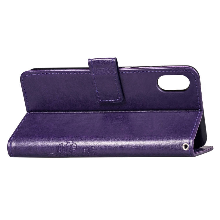 For iPhone XS Max Embossed Pattern PU + TPU Horizontal Flip Leather Case with Holder & Card Slots & Wallet