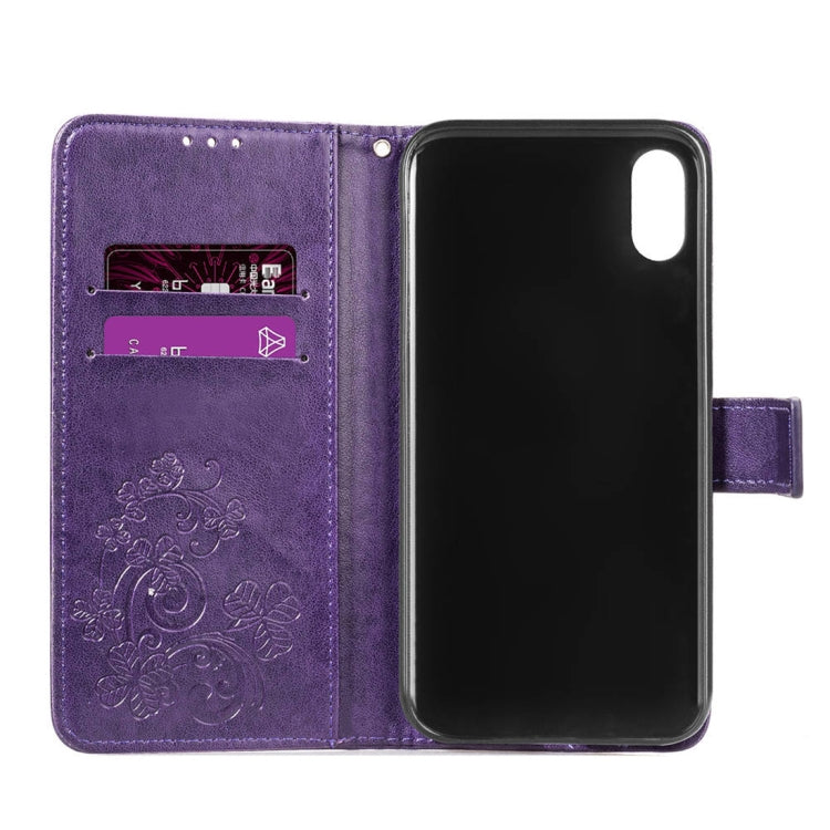 For iPhone XS Max Embossed Pattern PU + TPU Horizontal Flip Leather Case with Holder & Card Slots & Wallet