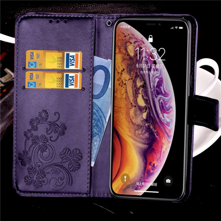 For iPhone XS Max Embossed Pattern PU + TPU Horizontal Flip Leather Case with Holder & Card Slots & Wallet
