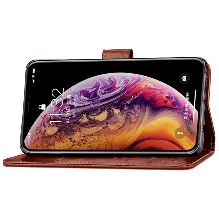 For iPhone XS Max Embossed Pattern PU + TPU Horizontal Flip Leather Case with Holder & Card Slots & Wallet