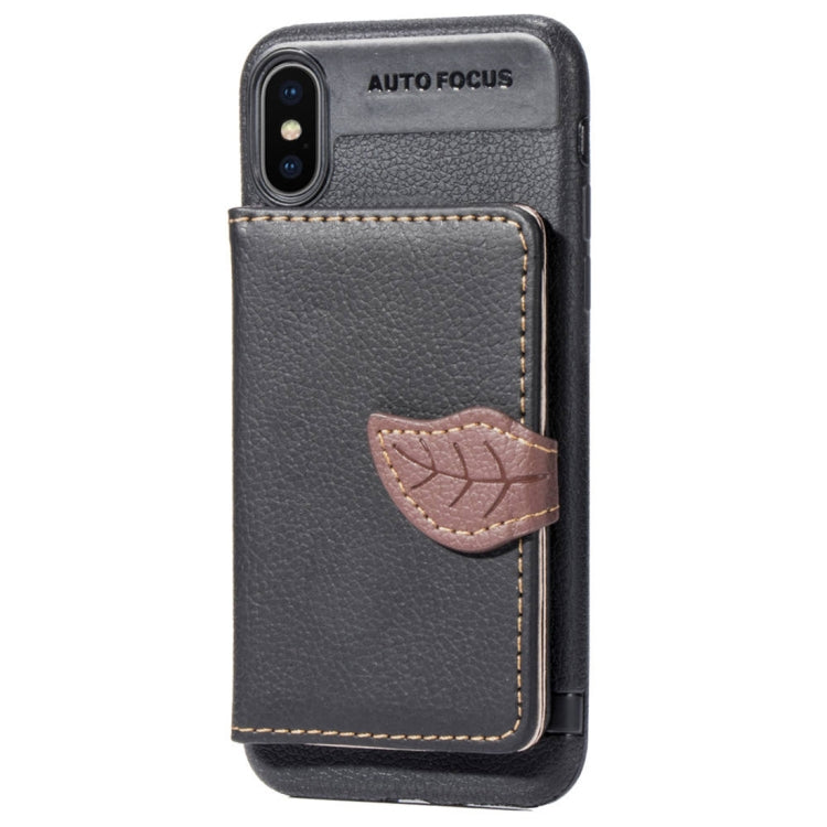 For iPhone XS Max Litchi Texture PU + TPU Horizontal Flip Leather Case with Holder & Card Slots & Wallet & Photo Frame