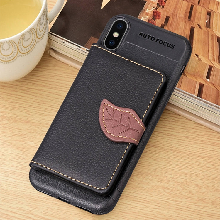 For iPhone XS Max Litchi Texture PU + TPU Horizontal Flip Leather Case with Holder & Card Slots & Wallet & Photo Frame