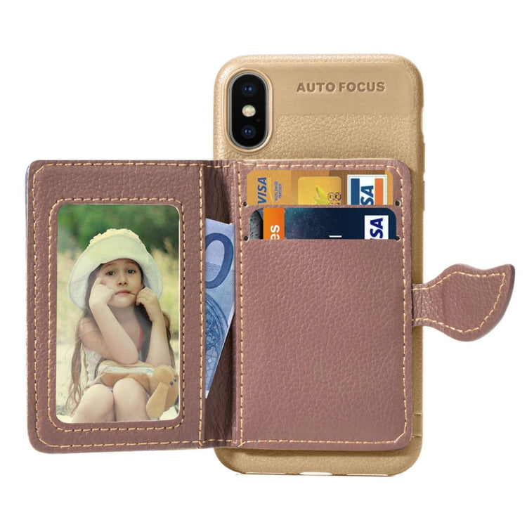 For iPhone XS Max Litchi Texture PU + TPU Horizontal Flip Leather Case with Holder & Card Slots & Wallet & Photo Frame