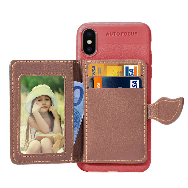 For iPhone XS Max Litchi Texture PU + TPU Horizontal Flip Leather Case with Holder & Card Slots & Wallet & Photo Frame