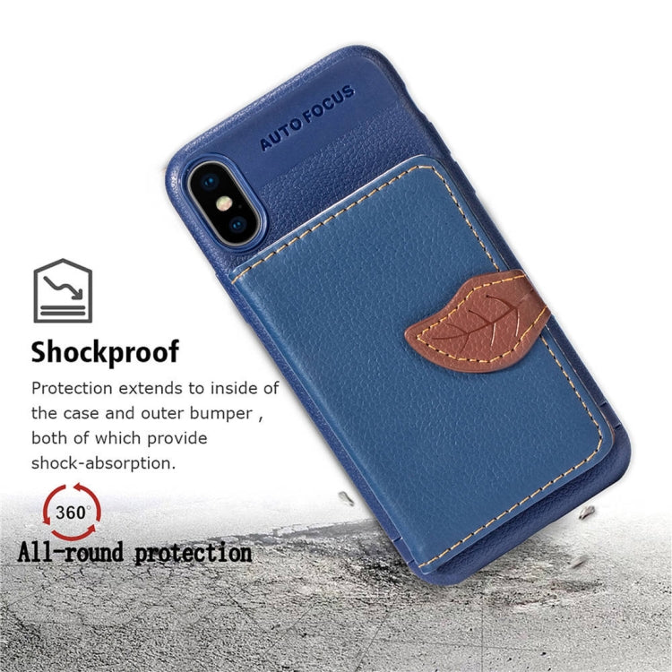 For iPhone XS Max Litchi Texture PU + TPU Horizontal Flip Leather Case with Holder & Card Slots & Wallet & Photo Frame