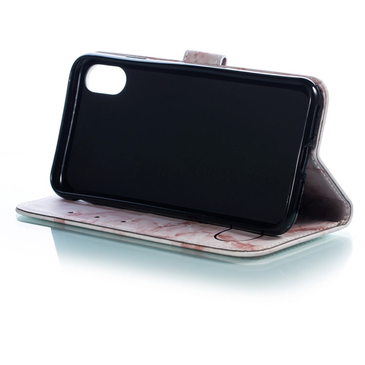 For iPhone XS Max Heart + Marble Pattern Horizontal Flip Leather Case with Holder & Card Slots & Wallet & Lanyard