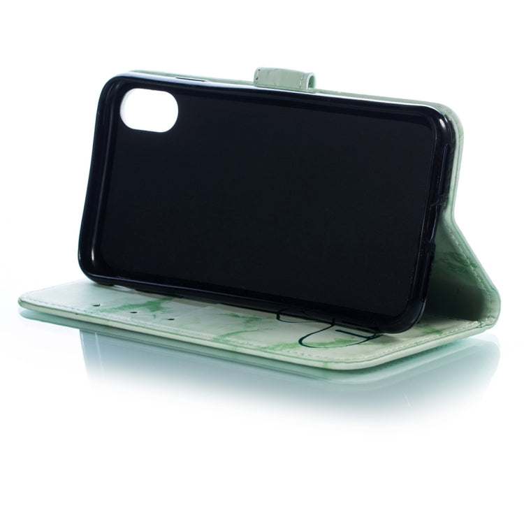 For iPhone XS Max Heart + Marble Pattern Horizontal Flip Leather Case with Holder & Card Slots & Wallet & Lanyard
