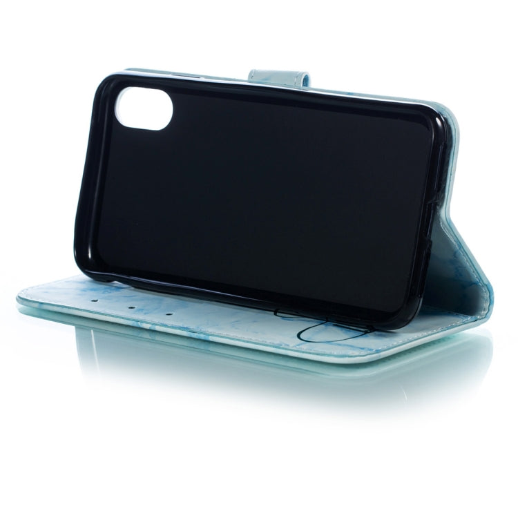 For iPhone XS Max Heart + Marble Pattern Horizontal Flip Leather Case with Holder & Card Slots & Wallet & Lanyard