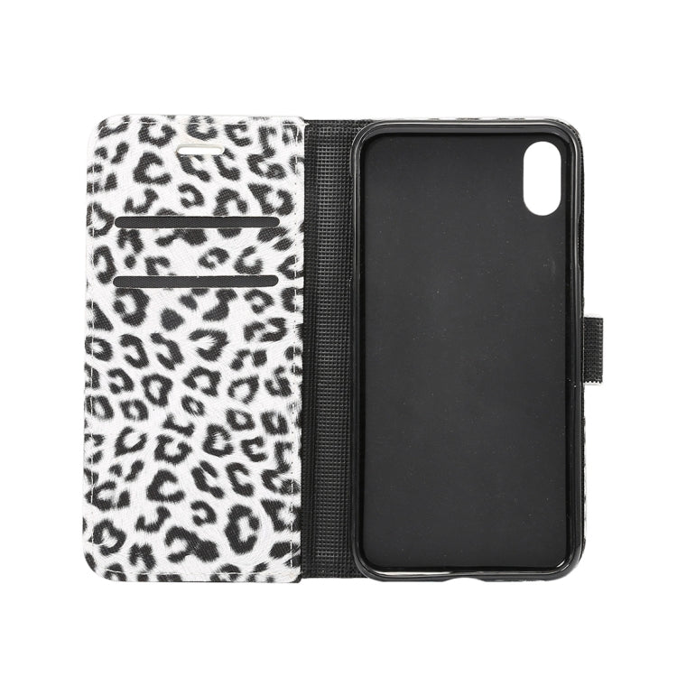 For iPhone XS Max Leopard Pattern Horizontal Flip Leather Case with Holder & Card Slots