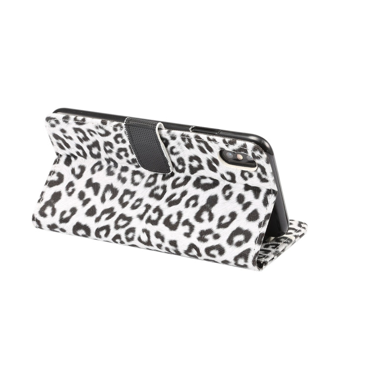 For iPhone XS Max Leopard Pattern Horizontal Flip Leather Case with Holder & Card Slots