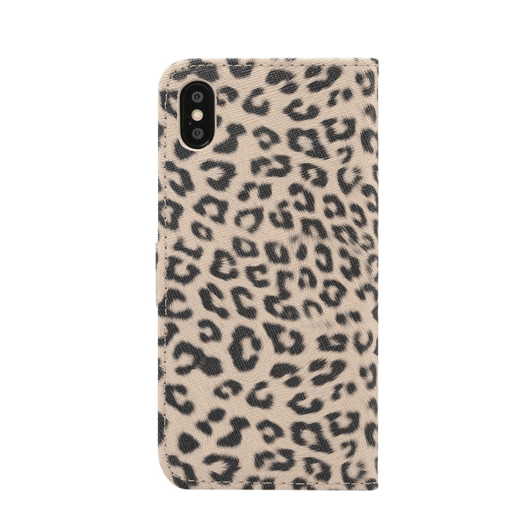 For iPhone XS Max Leopard Pattern Horizontal Flip Leather Case with Holder & Card Slots